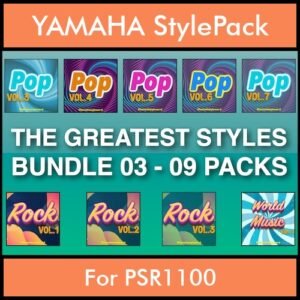 The Greatest Styles By PK Bunde TGS Vol. 03  - Vol. 21 to Vol. 29 - 540 Styles / Song Styles for YAMAHA PSR1100 in STY format