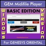 VERSATILE MIDIFILE PLAYER By PK BASIC EDITION V 1  - FOR PC - COMPUTER for GEM GENESYS ORIENTAL in MID format