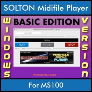 VERSATILE MIDIFILE PLAYER By PK BASIC EDITION V 1  - FOR PC - COMPUTER for SOLTON MS100 in MID format