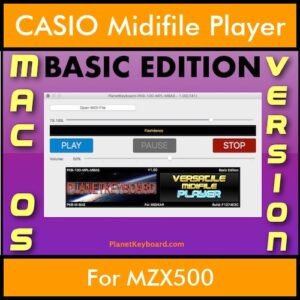 VERSATILE MIDIFILE PLAYER By PK BASIC EDITION V 1  - FOR MAC - COMPUTER for CASIO MZX500 in MID format