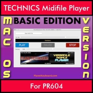 VERSATILE MIDIFILE PLAYER By PK BASIC EDITION V 1 - FOR MAC - COMPUTER for TECHNICS PR604 in MID format