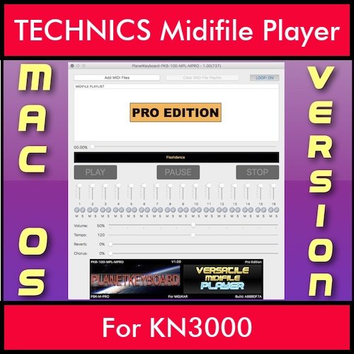 VERSATILE MIDIFILE PLAYER By PK PROFESSIONAL EDITION V 1  - FOR MAC - COMPUTER for TECHNICS KN3000 in MID format VERSATILE MIDIFILE PLAYER By PK PROFESSIONAL EDITION V 1  - FOR MAC - COMPUTER for TECHNICS KN3000 in MID format