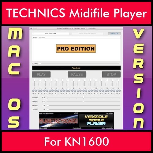 VERSATILE MIDIFILE PLAYER By PK PROFESSIONAL EDITION V 1 - FOR MAC - COMPUTER for TECHNICS KN1600 in MID format VERSATILE MIDIFILE PLAYER By PK PROFESSIONAL EDITION V 1 - FOR MAC - COMPUTER for TECHNICS KN1600 in MID format