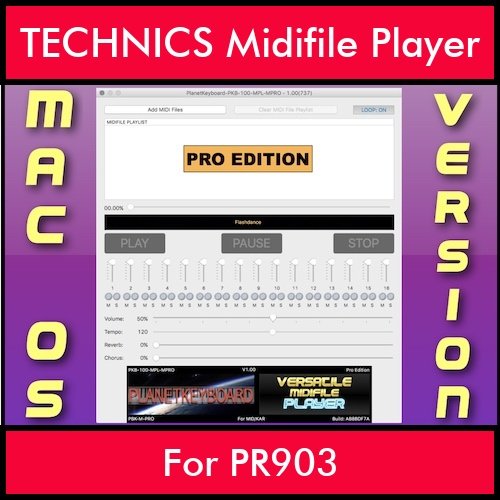 VERSATILE MIDIFILE PLAYER By PK PROFESSIONAL EDITION V 1  - FOR MAC - COMPUTER for TECHNICS PR903 in MID format VERSATILE MIDIFILE PLAYER By PK PROFESSIONAL EDITION V 1  - FOR MAC - COMPUTER for TECHNICS PR903 in MID format