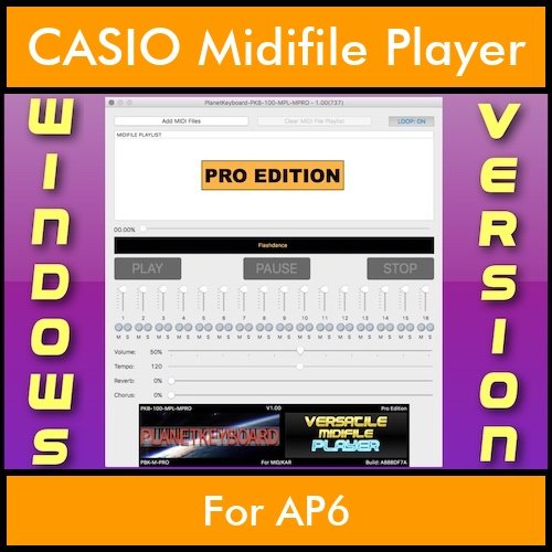 VERSATILE MIDIFILE PLAYER By PK PROFESSIONAL EDITION V 1  - FOR PC - COMPUTER for CASIO AP6 in MID format VERSATILE MIDIFILE PLAYER By PK PROFESSIONAL EDITION V 1  - FOR PC - COMPUTER for CASIO AP6 in MID format
