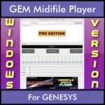 VERSATILE MIDIFILE PLAYER By PK PROFESSIONAL EDITION V 1  - FOR PC - COMPUTER for GEM GENESYS in MID format