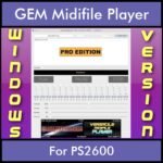 VERSATILE MIDIFILE PLAYER By PK PROFESSIONAL EDITION V 1  - FOR PC - COMPUTER for GEM PS2600 in MID format