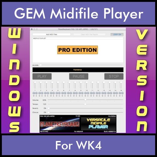 VERSATILE MIDIFILE PLAYER By PK PROFESSIONAL EDITION V 1 - FOR PC - COMPUTER for GEM WK4 in MID format VERSATILE MIDIFILE PLAYER By PK PROFESSIONAL EDITION V 1 - FOR PC - COMPUTER for GEM WK4 in MID format