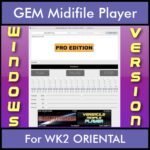 VERSATILE MIDIFILE PLAYER By PK PROFESSIONAL EDITION V 1  - FOR PC - COMPUTER for GEM WK2 ORIENTAL in MID format