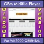 VERSATILE MIDIFILE PLAYER By PK PROFESSIONAL EDITION V 1  - FOR PC - COMPUTER for GEM WK2000 ORIENTAL in MID format