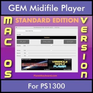 VERSATILE MIDIFILE PLAYER By PK STANDARD EDITION V 1  - FOR MAC - COMPUTER for GEM PS1300 in MID format