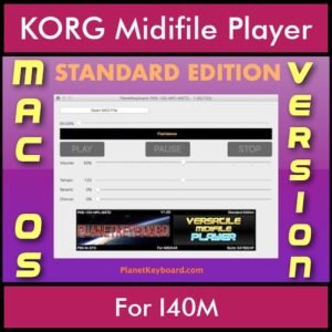 VERSATILE MIDIFILE PLAYER By PK STANDARD EDITION V 1  - FOR MAC - COMPUTER for KORG I40M in MID format