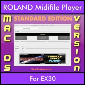 VERSATILE MIDIFILE PLAYER By PK STANDARD EDITION V 1  - FOR MAC - COMPUTER for ROLAND EX30 in MID format