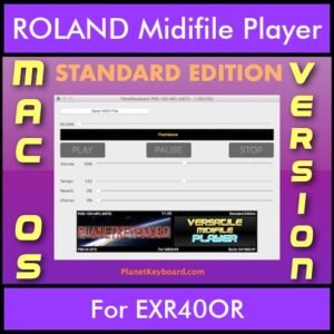VERSATILE MIDIFILE PLAYER By PK STANDARD EDITION V 1 - FOR MAC - COMPUTER for ROLAND EXR40OR in MID format