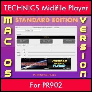 VERSATILE MIDIFILE PLAYER By PK STANDARD EDITION V 1 - FOR MAC - COMPUTER for TECHNICS PR902 in MID format