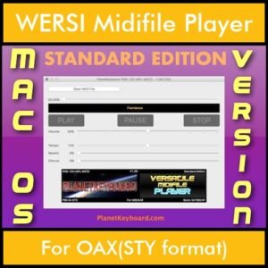 VERSATILE MIDIFILE PLAYER By PK STANDARD EDITION V 1  - FOR MAC - COMPUTER for WERSI OAX(STY format) in MID format