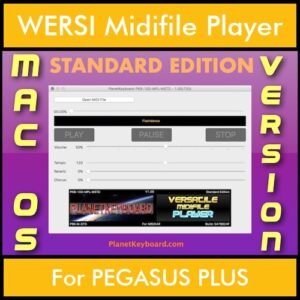 VERSATILE MIDIFILE PLAYER By PK STANDARD EDITION V 1  - FOR MAC - COMPUTER for WERSI PEGASUS PLUS in MID format