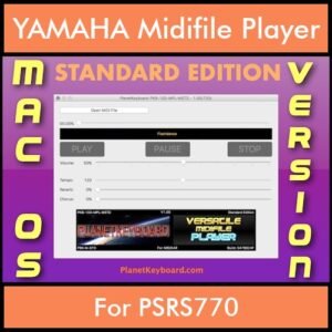 VERSATILE MIDIFILE PLAYER By PK STANDARD EDITION V 1  - FOR MAC - COMPUTER for YAMAHA PSRS770 in MID format
