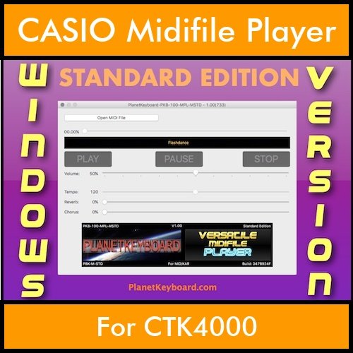 VERSATILE MIDIFILE PLAYER By PK STANDARD EDITION V 1 - FOR PC - COMPUTER for CASIO CTK4000 in MID format VERSATILE MIDIFILE PLAYER By PK STANDARD EDITION V 1 - FOR PC - COMPUTER for CASIO CTK4000 in MID format