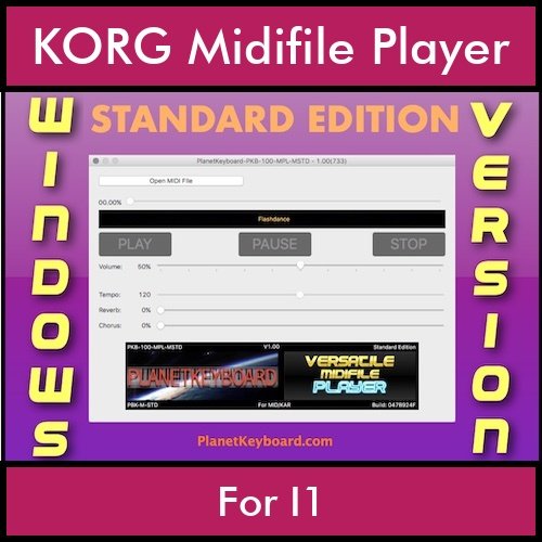 VERSATILE MIDIFILE PLAYER By PK STANDARD EDITION V 1 - FOR PC - COMPUTER for KORG I1 in MID format VERSATILE MIDIFILE PLAYER By PK STANDARD EDITION V 1 - FOR PC - COMPUTER for KORG I1 in MID format