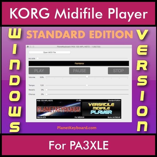 VERSATILE MIDIFILE PLAYER By PK STANDARD EDITION V 1  - FOR PC - COMPUTER for KORG PA3XLE in MID format VERSATILE MIDIFILE PLAYER By PK STANDARD EDITION V 1  - FOR PC - COMPUTER for KORG PA3XLE in MID format