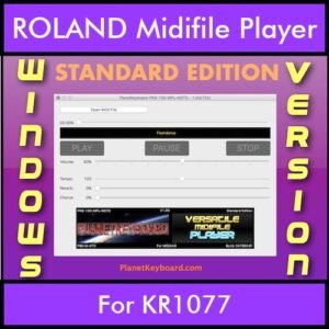 VERSATILE MIDIFILE PLAYER By PK STANDARD EDITION V 1  - FOR PC - COMPUTER for ROLAND KR1077 in MID format