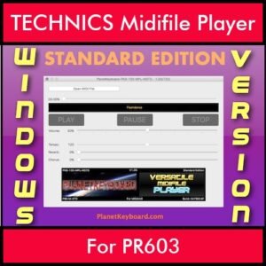 VERSATILE MIDIFILE PLAYER By PK STANDARD EDITION V 1  - FOR PC - COMPUTER for TECHNICS PR603 in MID format