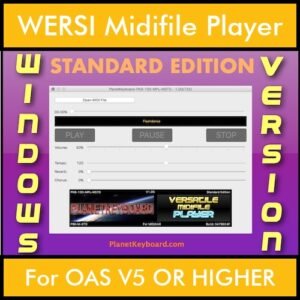 VERSATILE MIDIFILE PLAYER By PK STANDARD EDITION V 1  - FOR PC - COMPUTER for WERSI OAS V5 OR HIGHER in MID format