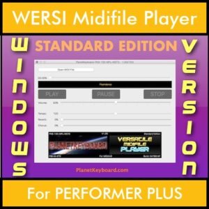 VERSATILE MIDIFILE PLAYER By PK STANDARD EDITION V 1  - FOR PC - COMPUTER for WERSI PERFORMER PLUS in MID format