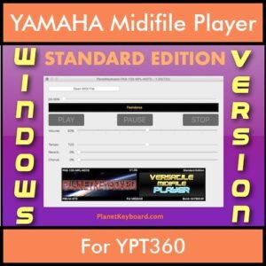 VERSATILE MIDIFILE PLAYER By PK STANDARD EDITION V 1 - FOR PC - COMPUTER for YAMAHA YPT360 in MID format