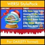 Xmas Style Pack By PK Vol. 1  - Christmas Styles and Song Styles - 476 Song Styles / 224 Bonus Styles for WERSI OAX(STY format) in STY format