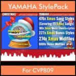 Xmas Style Pack By PK Vol. 1  - Christmas Styles and Song Styles - 476 Song Styles / 224 Bonus Styles for YAMAHA CVP809 in STY format
