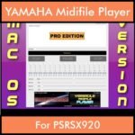 VERSATILE MIDIFILE PLAYER By PK PROFESSIONAL EDITION V 1  - FOR MAC - COMPUTER for YAMAHA PSRSX920 in MID format