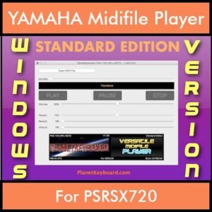 VERSATILE MIDIFILE PLAYER By PK STANDARD EDITION V 1 - FOR PC - COMPUTER for YAMAHA PSRSX720 in MID format